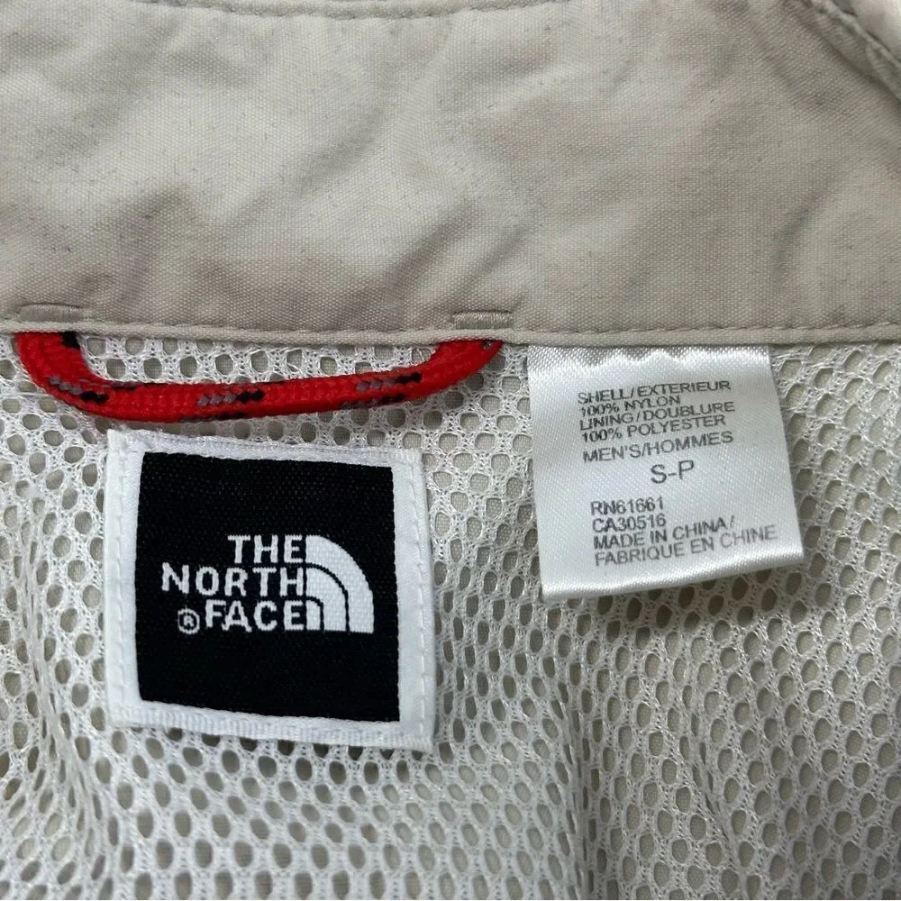 THE NORTH FACE *Damaged* Men’s Outdoor Hiking Light Tan Button Down Shirt Sz S
